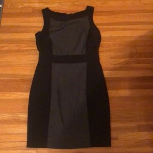 Black & gray herringbone dress